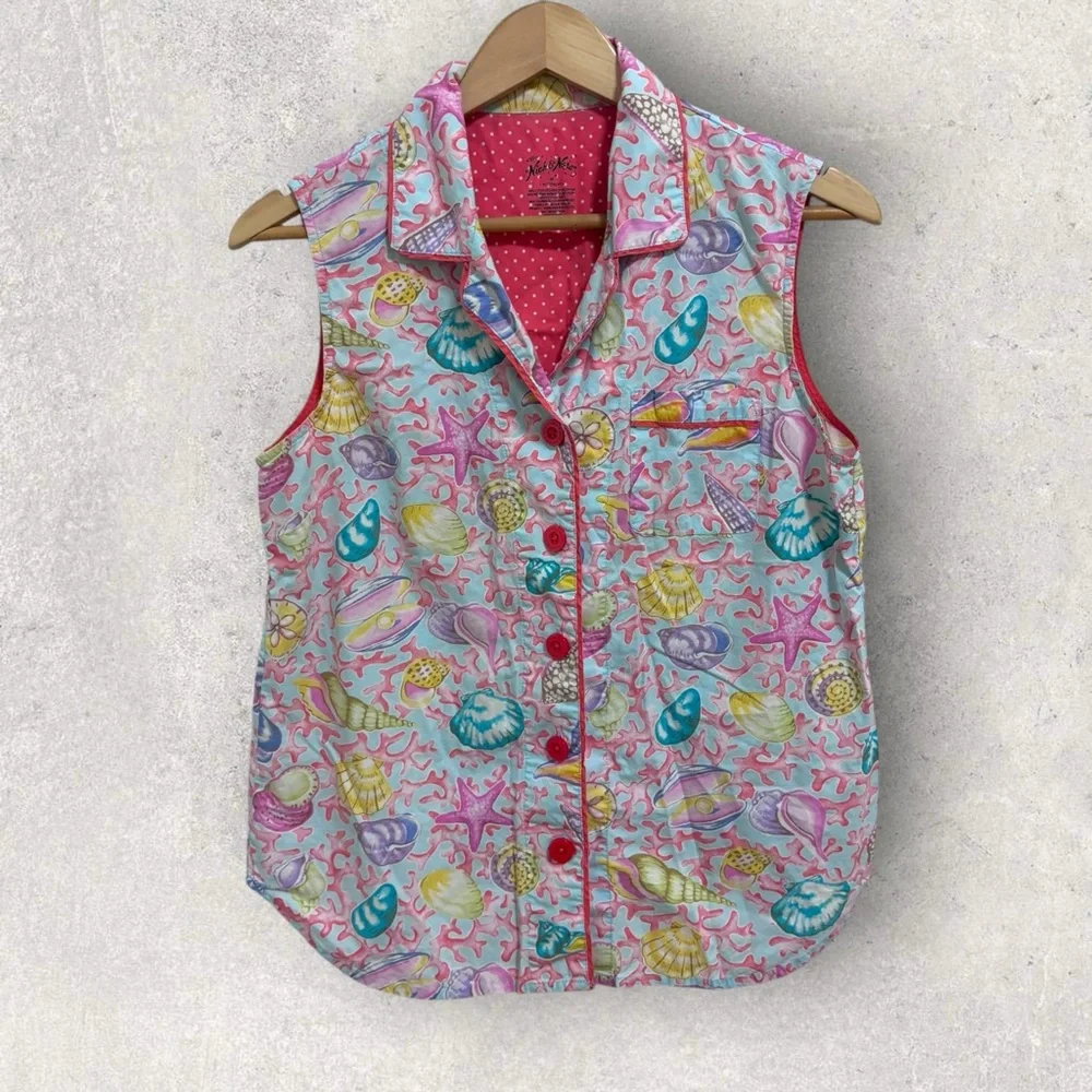 Nick & Nora cotton seashell pajama set - Picture 2 of 10